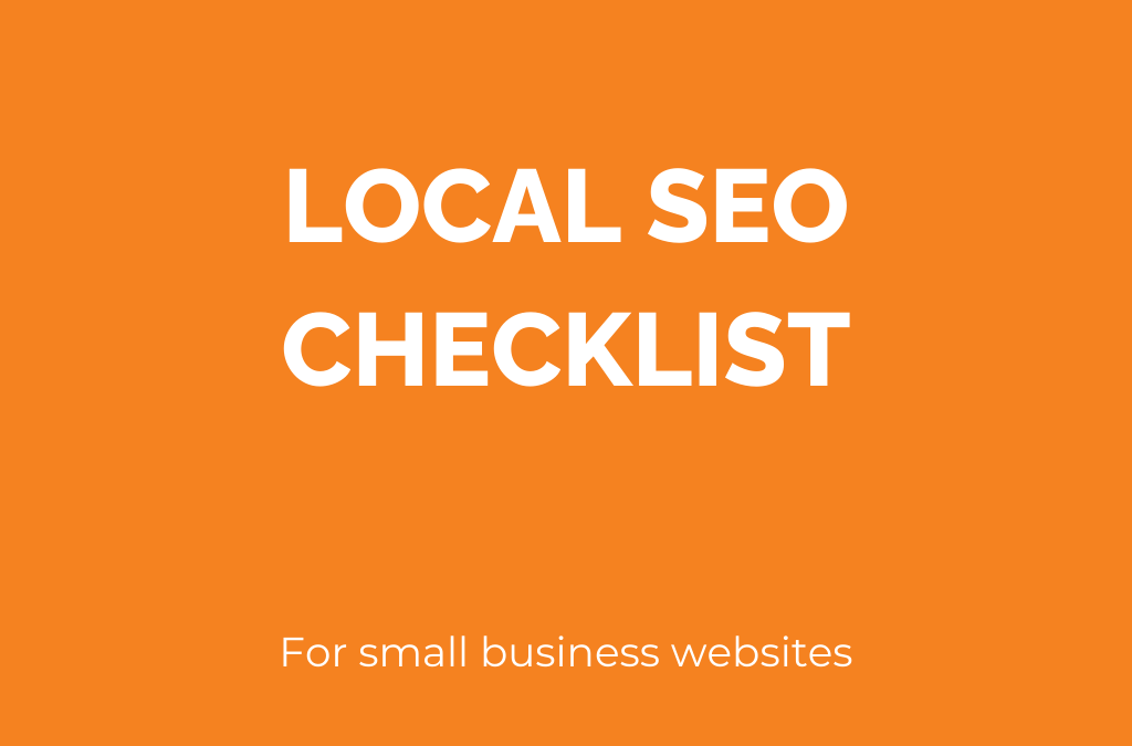 Local SEO Checklist for small business websites