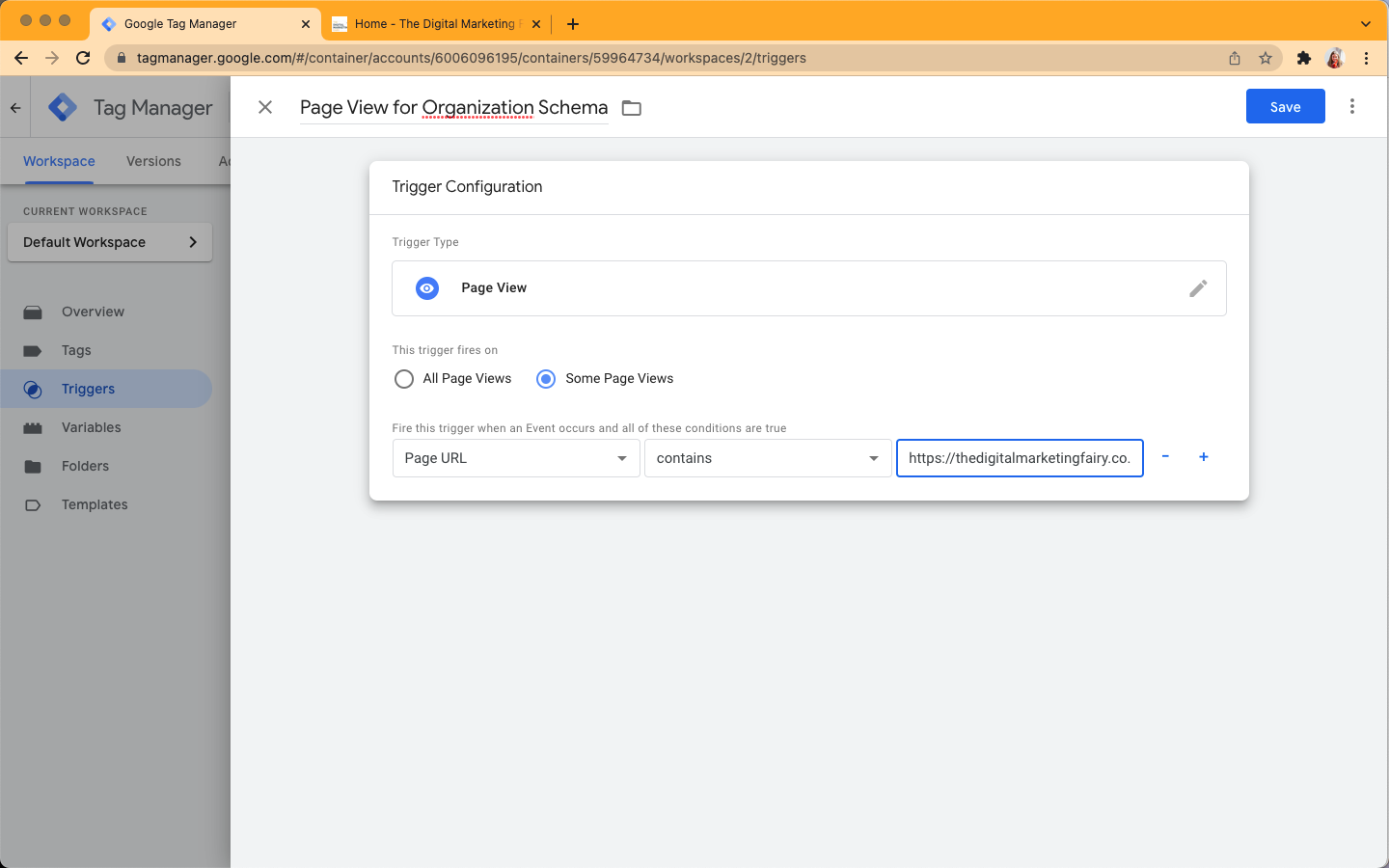 Google Tag Manager Page View conditions