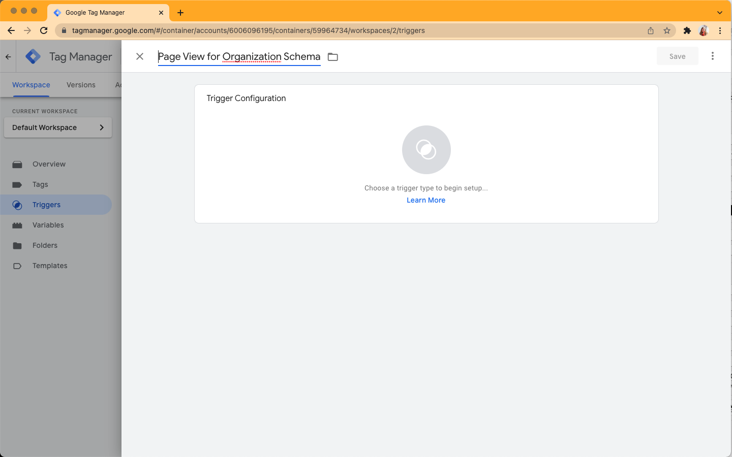 Google Tag Manger Trigger Organization Schema
